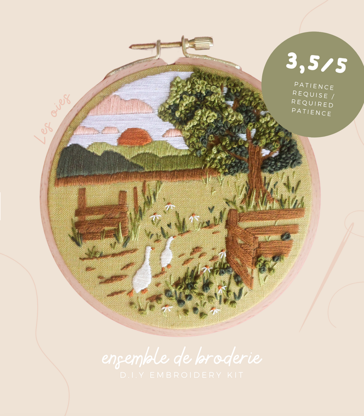 BRODÉ SERRÉ - DIY EMBROIDERY KIT - THE GEESE