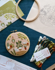 BRODÉ SERRÉ - DIY EMBROIDERY KIT - GREEN GREENHOUSE