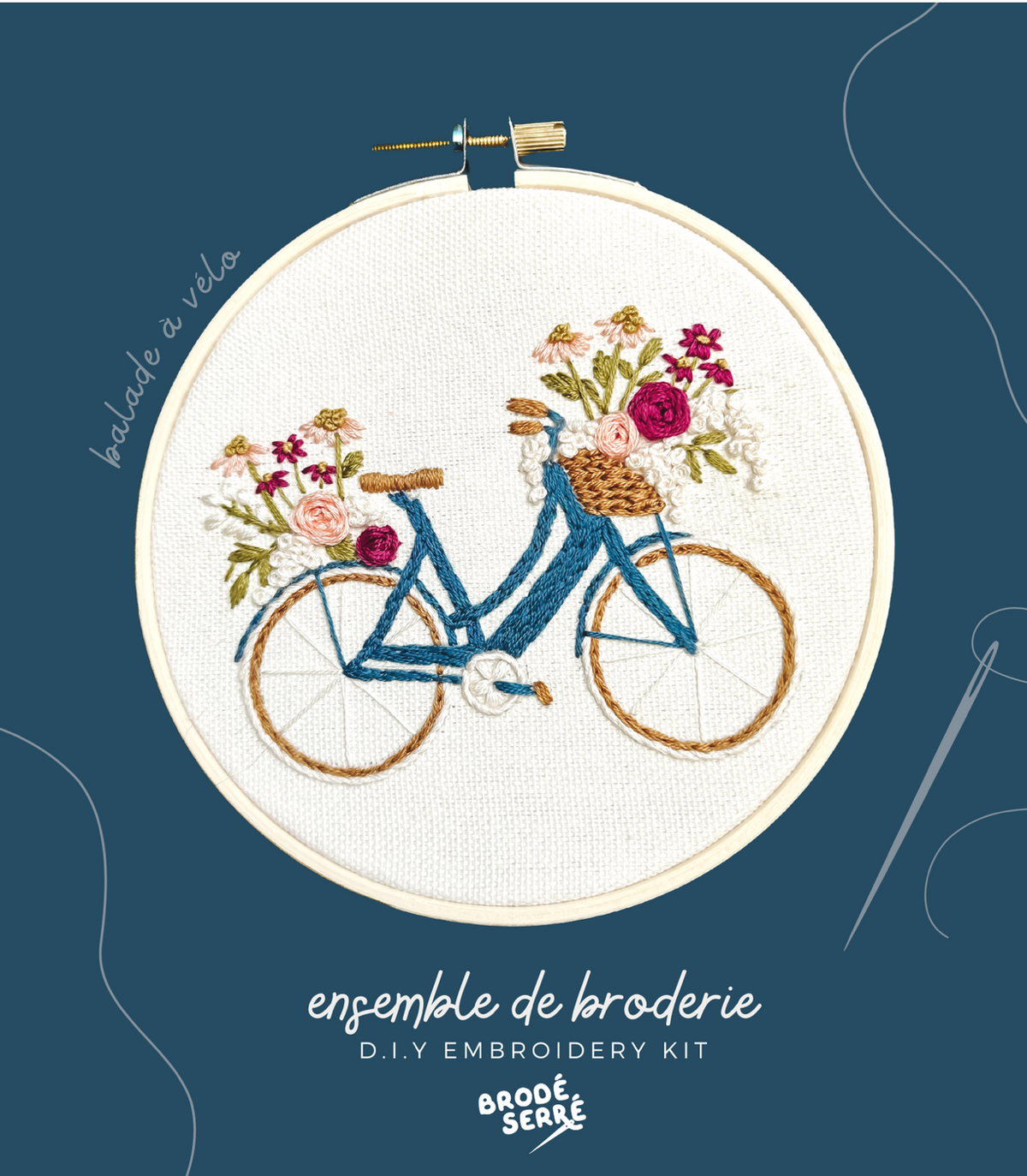 BRODÉ SERRÉ - DIY EMBROIDERY KIT - BIKE RIDE