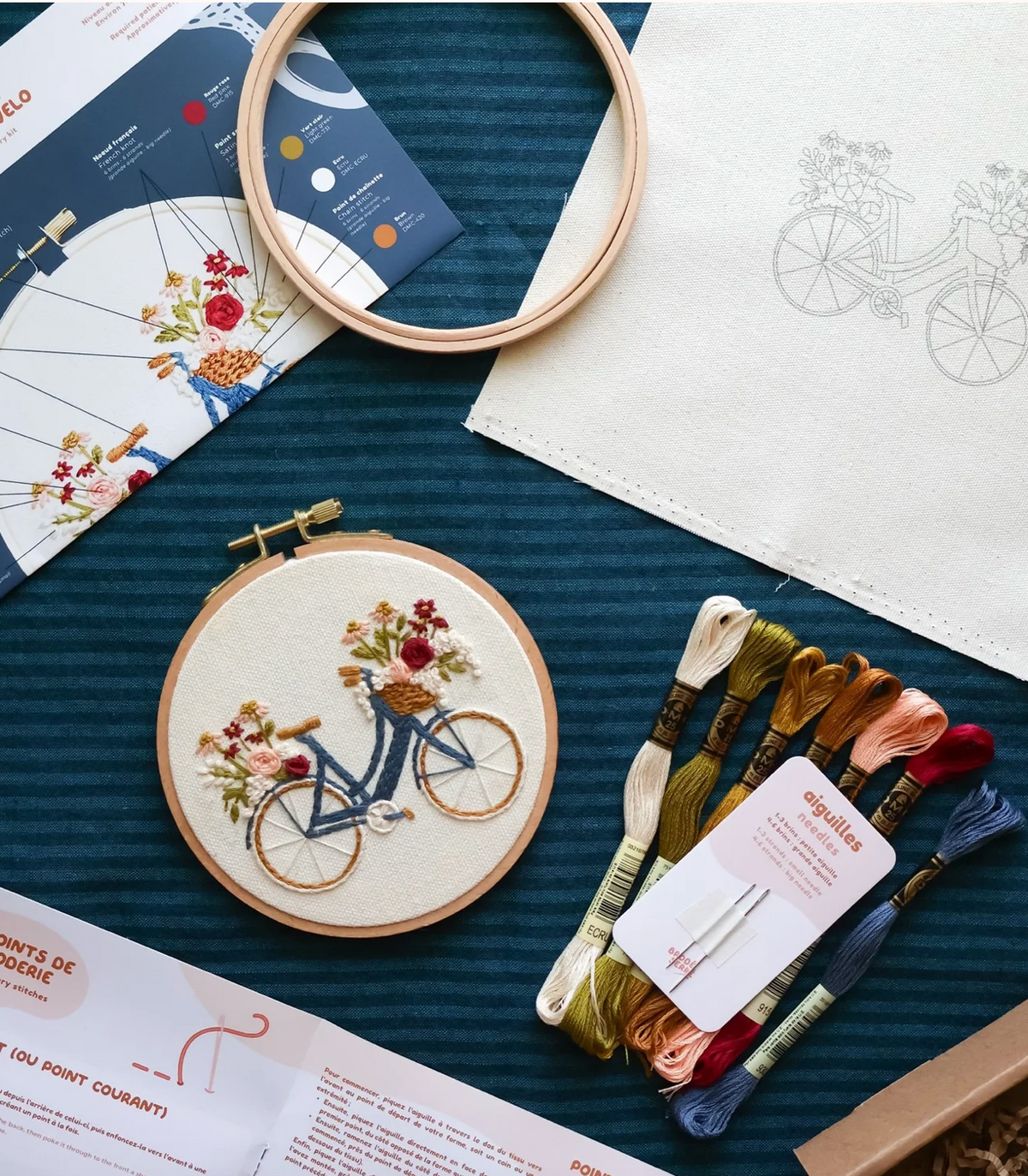 BRODÉ SERRÉ - DIY EMBROIDERY KIT - BIKE RIDE