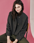 DAGG & STACEY - VESTE VALE - TWEED CHARBON- AH26