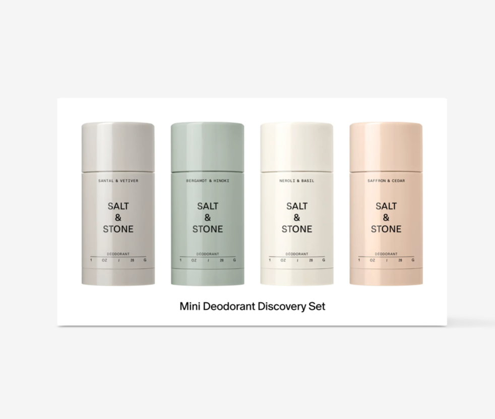 SALT &amp; STONE - ENSEMBLE MINI DÉODORANT NATUREL