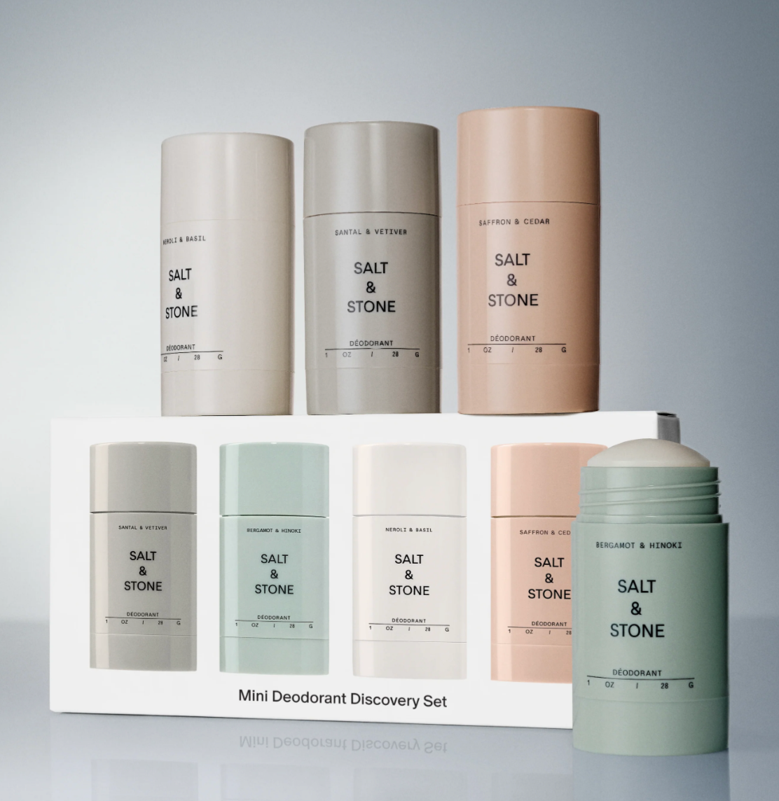 SALT &amp; STONE - ENSEMBLE MINI DÉODORANT NATUREL