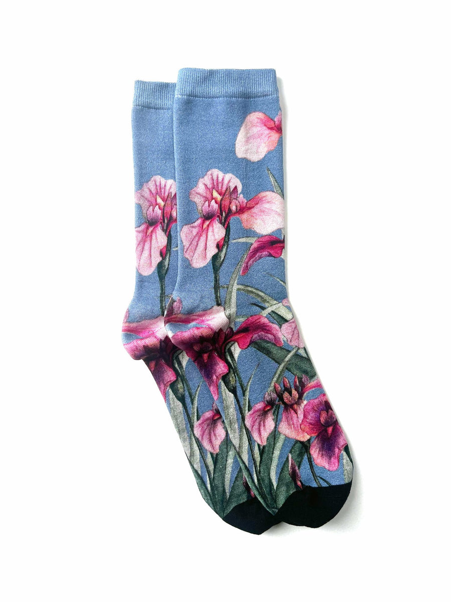STRATHCONA - BAMBOO SOCKS - BLUE SKY IRIS
