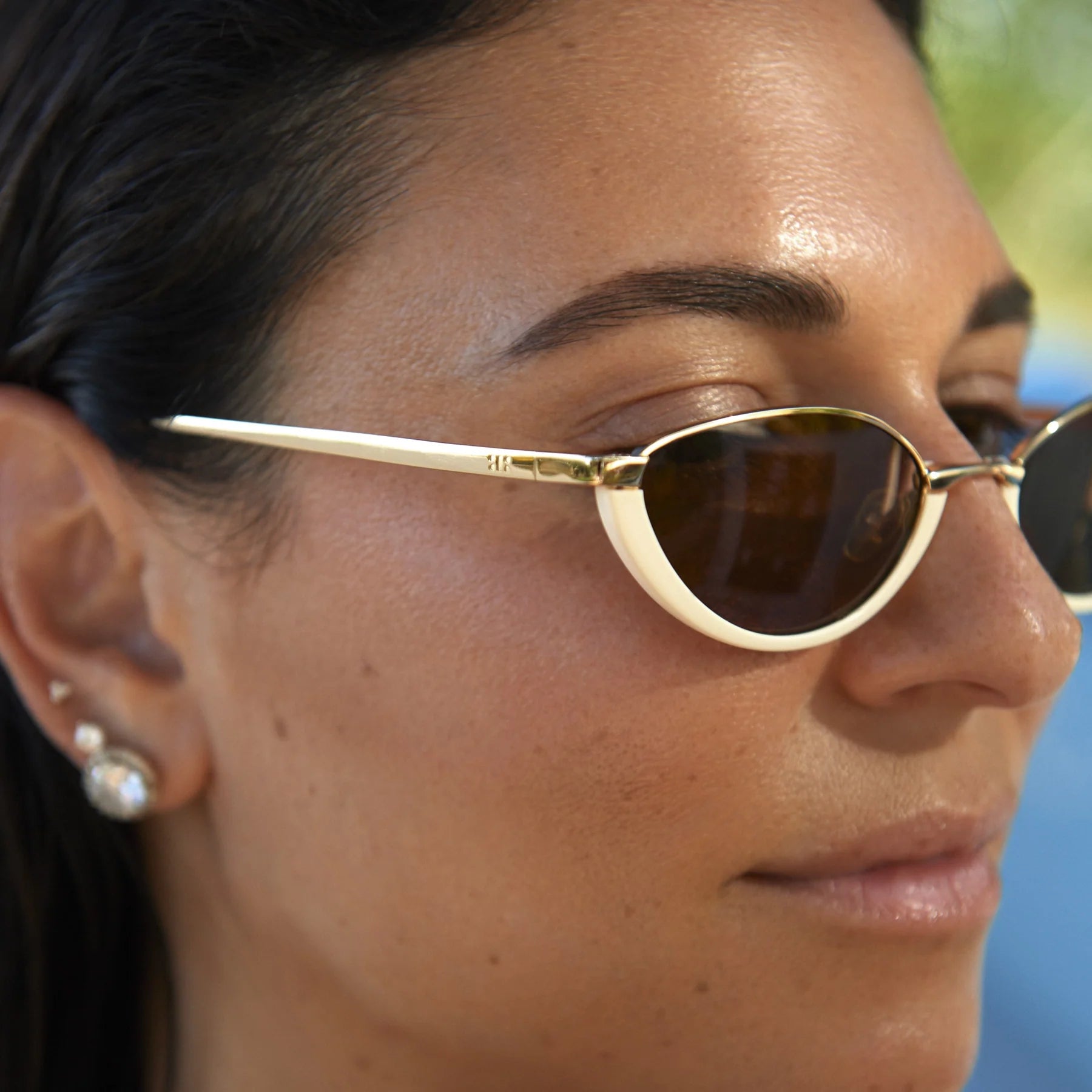 FRENCH KIWIS - JEANNE SUNGLASSES - CREAM AND GOLD