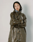 A BRONZE AGE - MANTEAU DE PLUIE JUDY - METALLIC MOSS - AH26