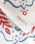 SKALL STUDIO - FOULARD JUNIPER - CRÈME/BLEU/ROUGE - 55x55 - PÉ25