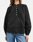 SKALL STUDIO - LEAF BLOUSE - BLACK - FW25