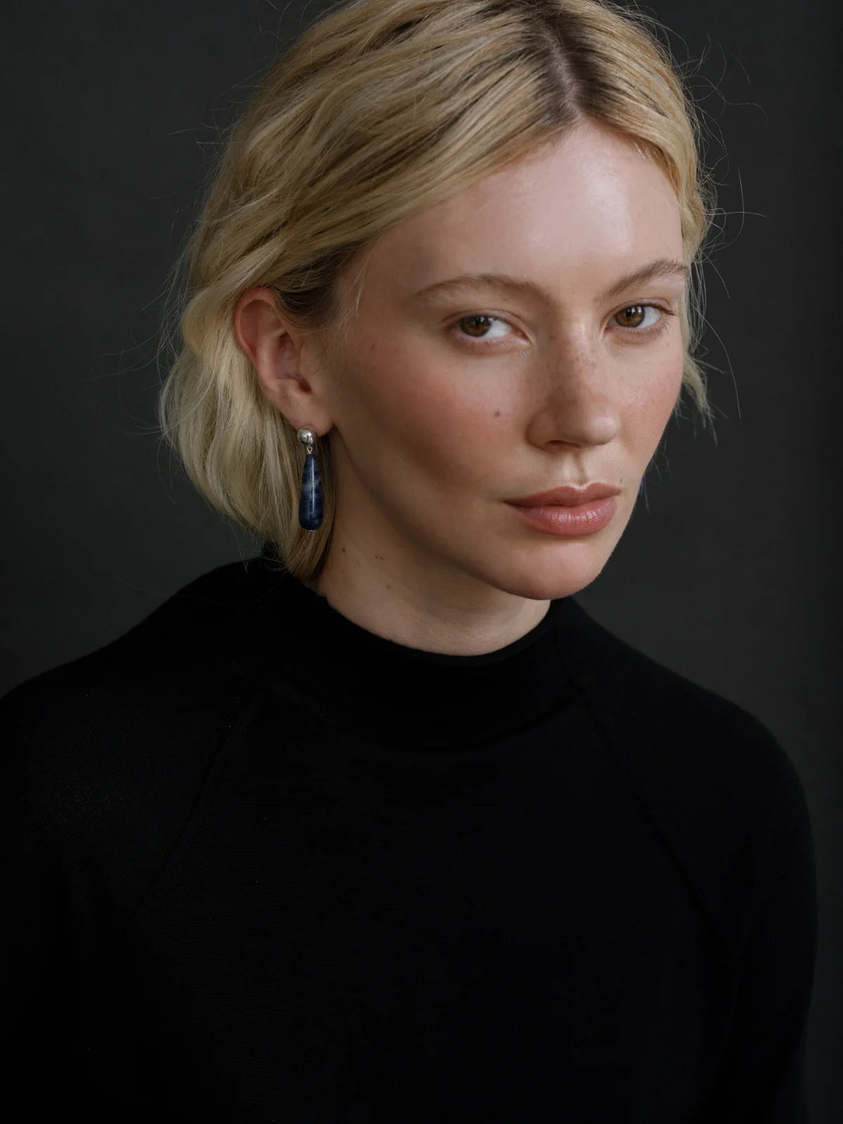 LISBETH JEWELRY - ARWEN EARRINGS - SODALITE/SILVER