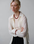 LISBETH JEWELRY - LARGE BEAD NECKLACE - RED AGATE