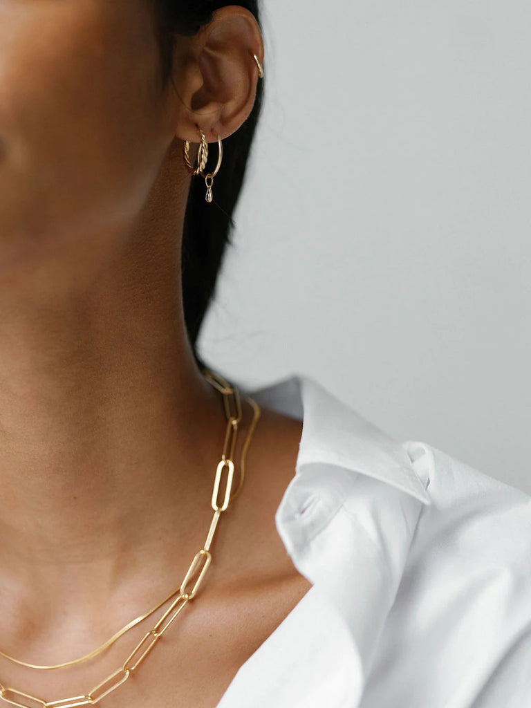LISBETH JEWELRY - BASEL HOOPS - OR REMPLI