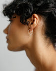 LISBETH JEWELRY - GREEN HOOPS - GOLD FILLED