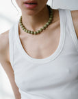 LISBETH JEWELRY - COLLIER GRANDE BOULE - JASPE AVOCAT