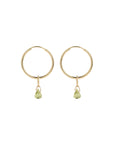 LISBETH JEWELRY - GREEN HOOPS - GOLD FILLED