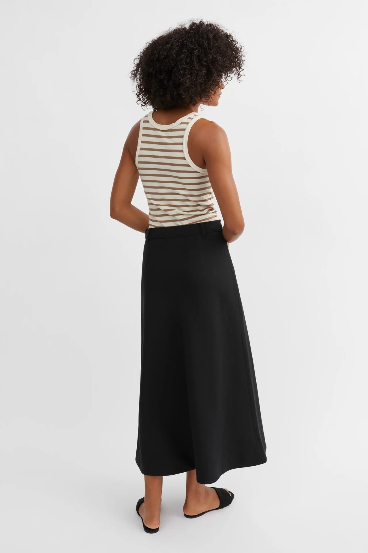 SKALL STUDIO - LOUI TANK TOP - LIGHT BROWN/WHITE STRIPES - PÉ25