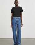 SKALL STUDIO - JEANS DROIT MADDY - BLEU MOYEN DÉLAVÉ - AH24