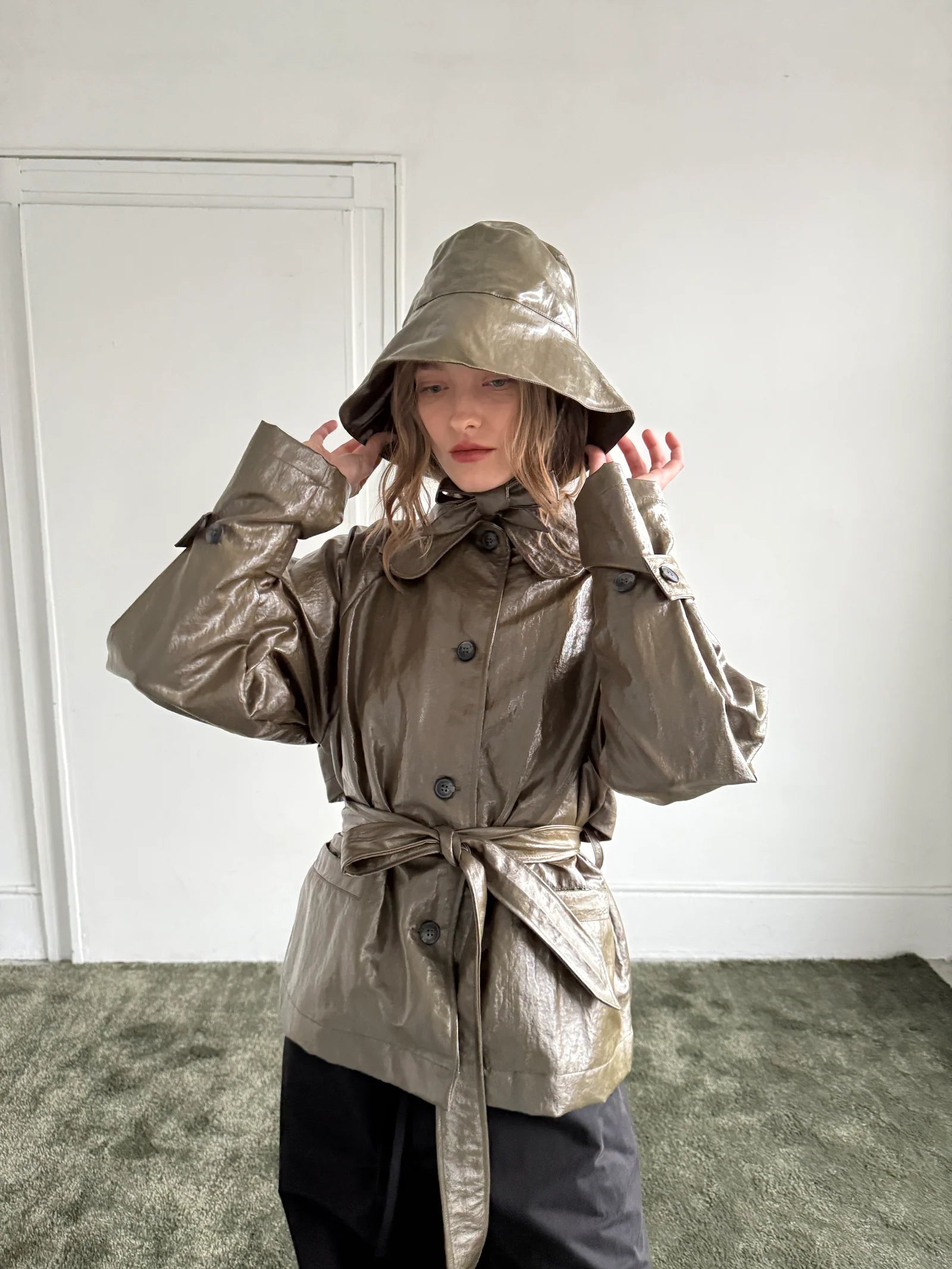 A BRONZE AGE - MILO HAT - METALLIC MOSS - FW26