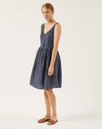 NAIF - CARIMA DRESS - MARINE WINDOWPANE - SS25