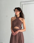 A BRONZE AGE - NAYA DRESS - MINK - SS25