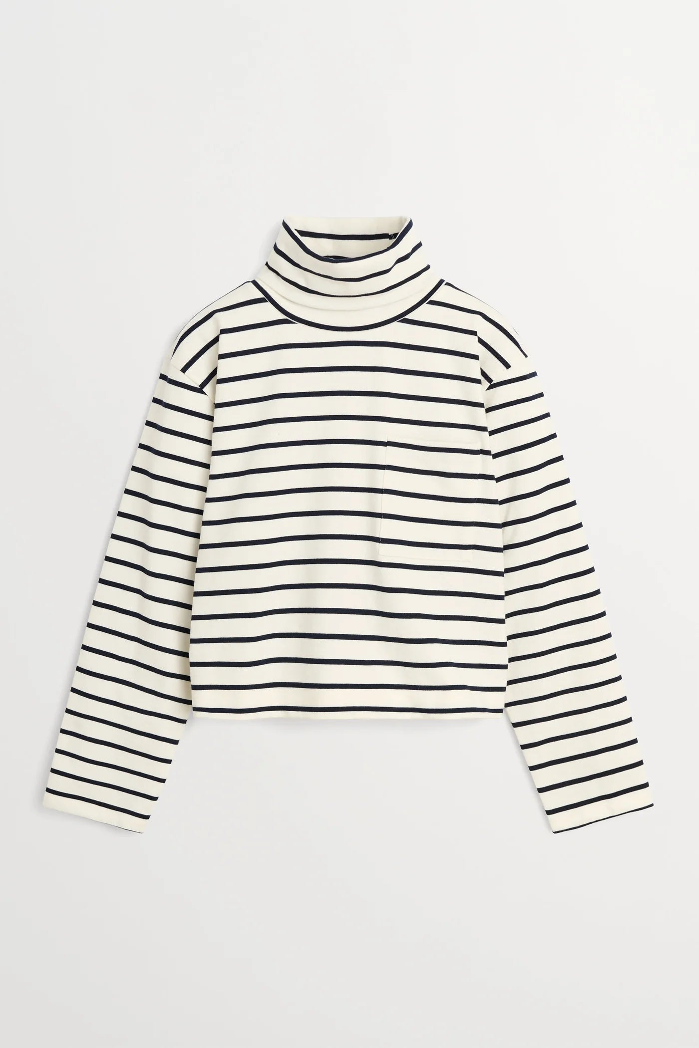 SKALL STUDIO - COL ROULÉ NESSA - RAYÉ ÉCRU/ MARINE - AH26
