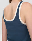 MINIMUM - ODETTE TOP - BLUE INSIGNA - SS26