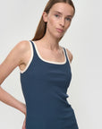 MINIMUM - ODETTE TOP - BLUE INSIGNA - SS26
