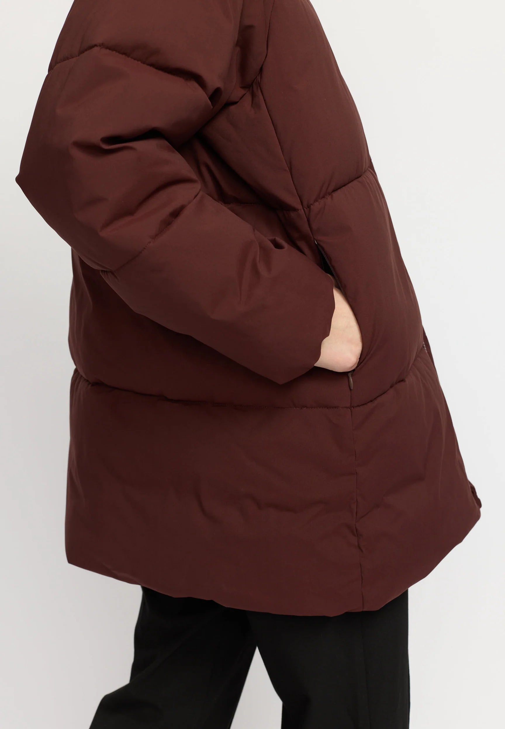 SELFHOOD - MANTEAU SURDIMENSSIONÉ - BOURGOGNE - AH25