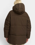 SELFHOOD - MANTEAU SURDIMENSSIONÉ - BRUN FONCÉ - AH25