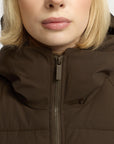 SELFHOOD - MANTEAU SURDIMENSSIONÉ - BRUN FONCÉ - AH25