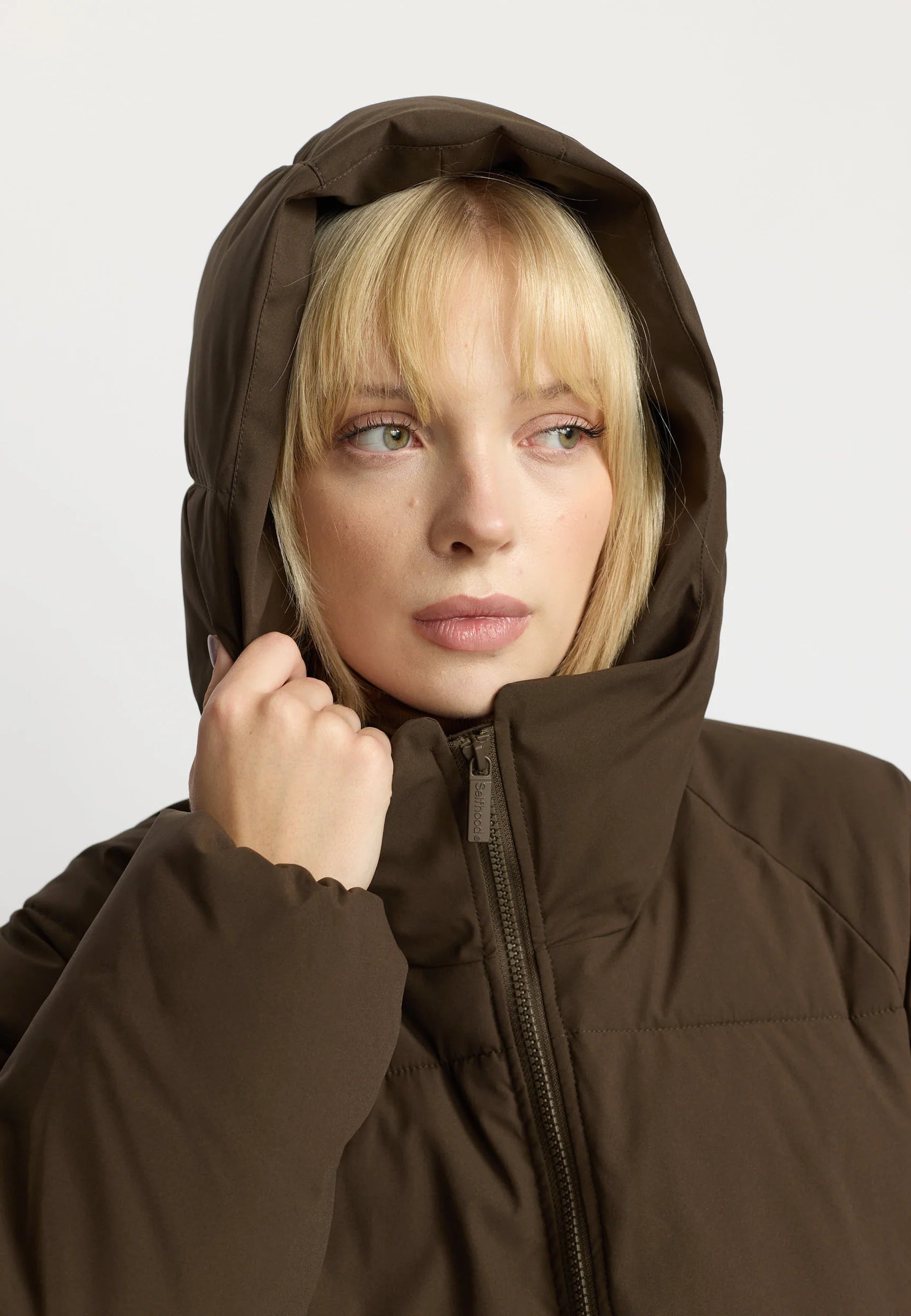 SELFHOOD - MANTEAU SURDIMENSSIONÉ - BRUN FONCÉ - AH25