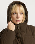 SELFHOOD - MANTEAU SURDIMENSSIONÉ - BRUN FONCÉ - AH25