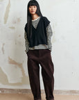 EVE GRAVEL - TRICOT SANS MANCHE POTTER - NOIR - AH26