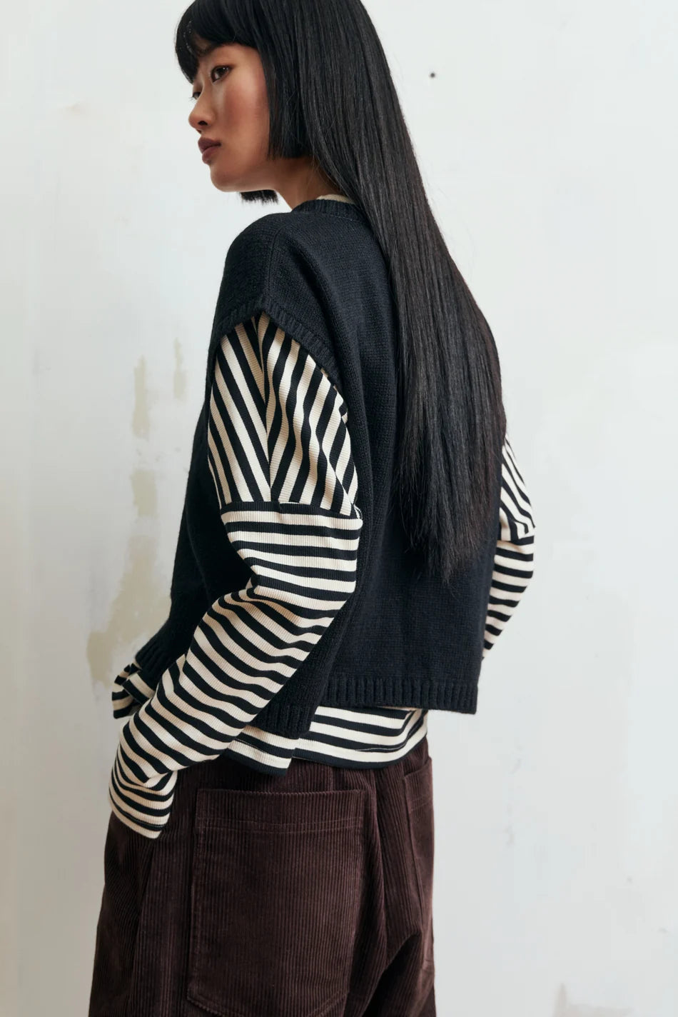 EVE GRAVEL - TRICOT SANS MANCHE POTTER - NOIR - AH26