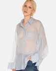 MINIMUM - CHEMISE PINA - BLEU VAPEUR - PÉ25