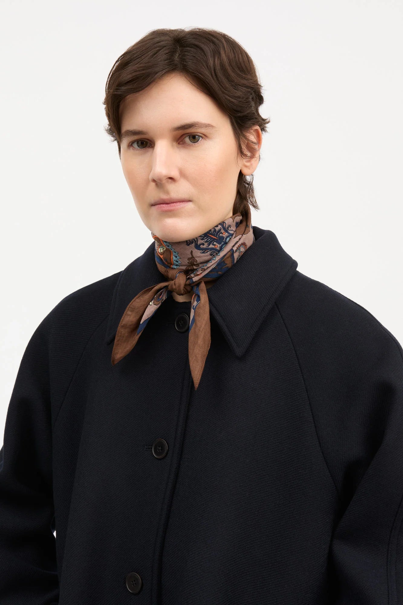 SKALL STUDIO - FOULARD PIPPA - BRUN PAISLEY - AH26