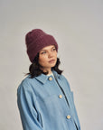 HEIRLOOM - MOHAIR CLOUD BEANIE - PLUM