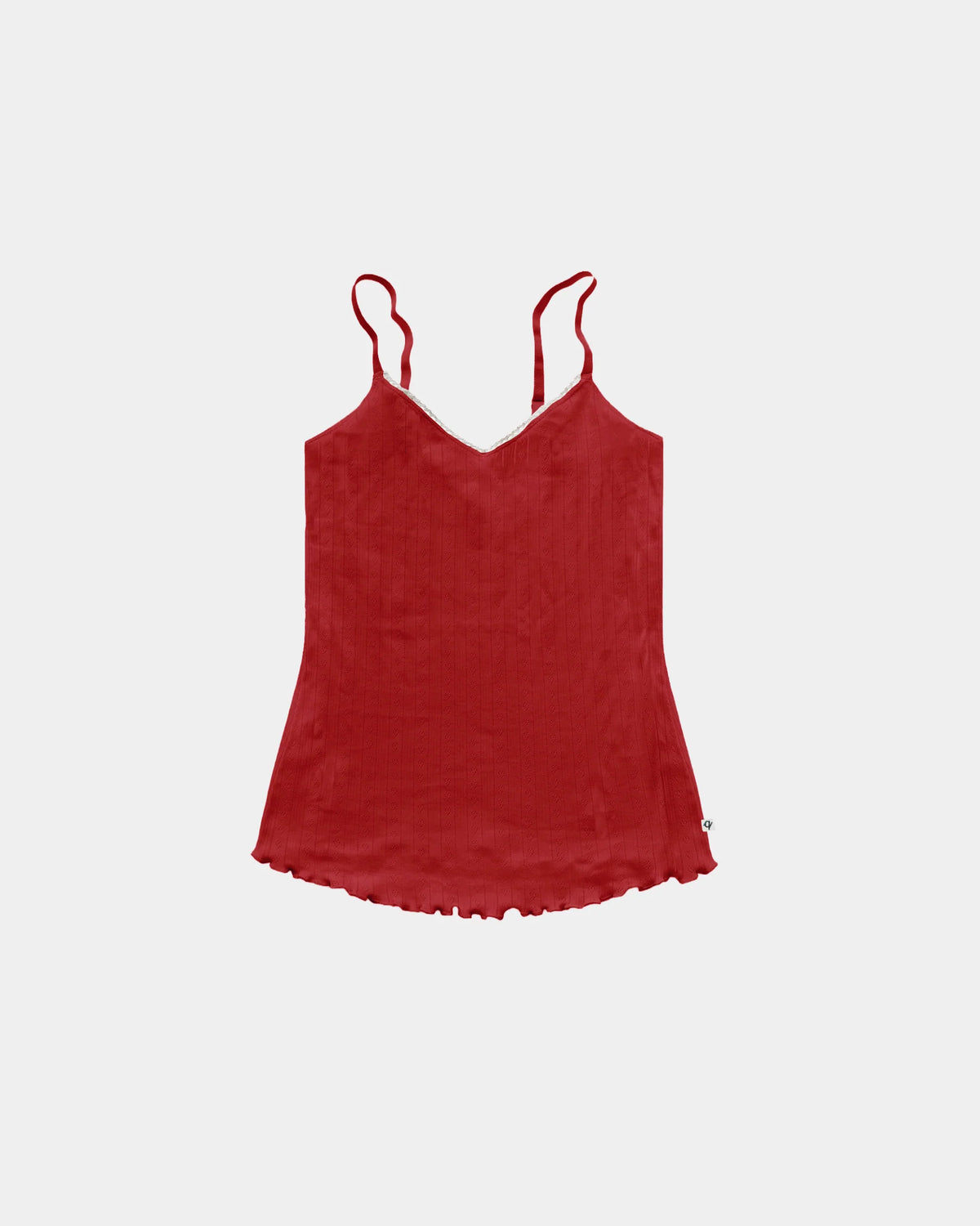 Q FOR QUINN - POINTELLE CAMISOLE - SCARLET