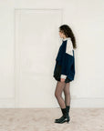 A BRONZE AGE - SPADE SKIRT - BLACK TAFFETA - AH25