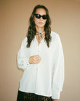 A BRONZE AGE - ROBBIE SHIRT - WHITE WITH STRIPES - FW25