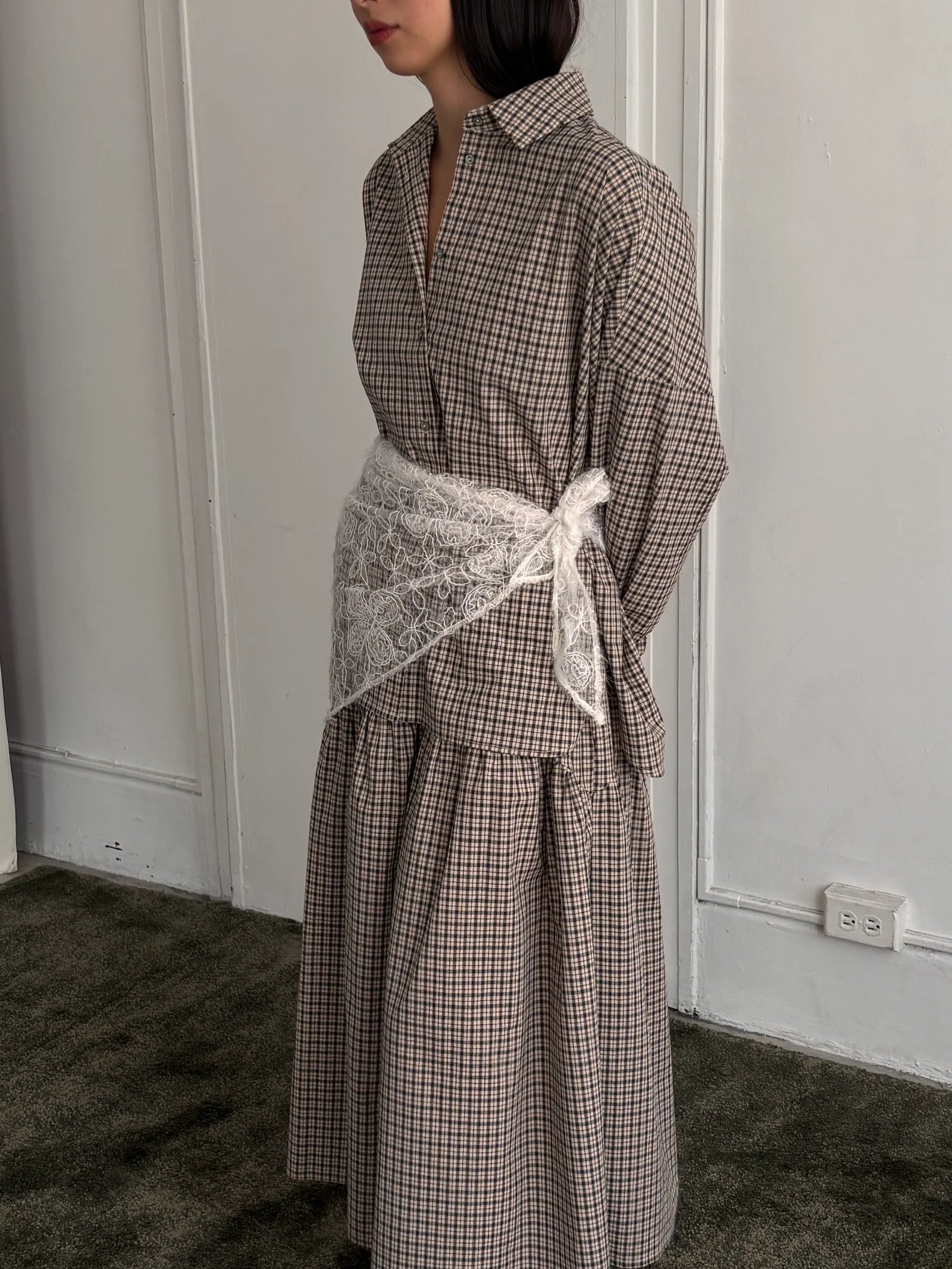 A BRONZE AGE - CHEMISE ROBBIE - SANDY PLAID - AH26
