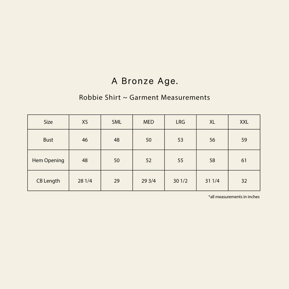 A BRONZE AGE - ROBBIE SHIRT - SOLSTICE WHITE - SS25
