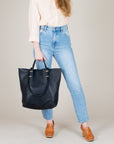 ELEVEN THIRTY - ROMY TOTE BAG - BLACK LEATHER