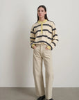 B SIDES - SLIM LASSO JEANS - CHALK OVERDYE