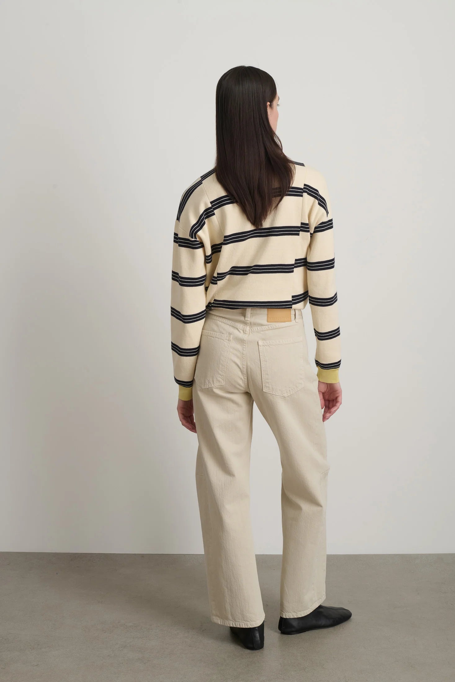 B SIDES - SLIM LASSO JEANS - CHALK OVERDYE