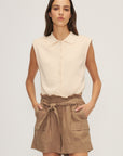 MELISSA NEPTON - SHORT SPENCER - KHAKI - SS25