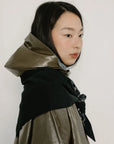 A BRONZE AGE - SCOUT SHAWL - NYLON NOIR/CHELSEA PLAID - AH26