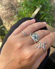 HAWKLY - BAGUE MINI SERPENT - ARGENT