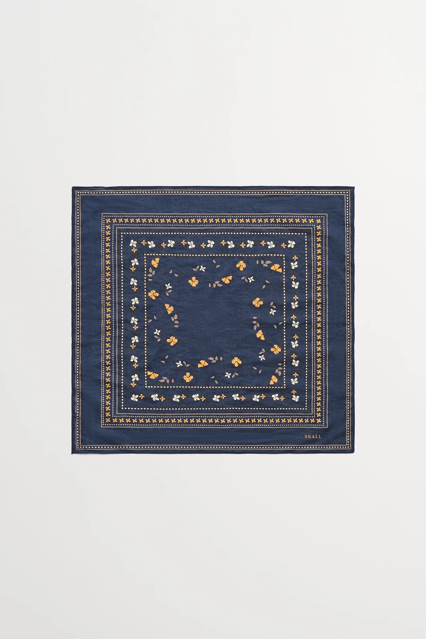 SKALL STUDIO - FOULARD FLORAL - MARINE - 55X55 - AH26