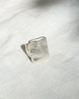 HAWKLY - BAGUE SQUARE MEDALLION - ARGENT