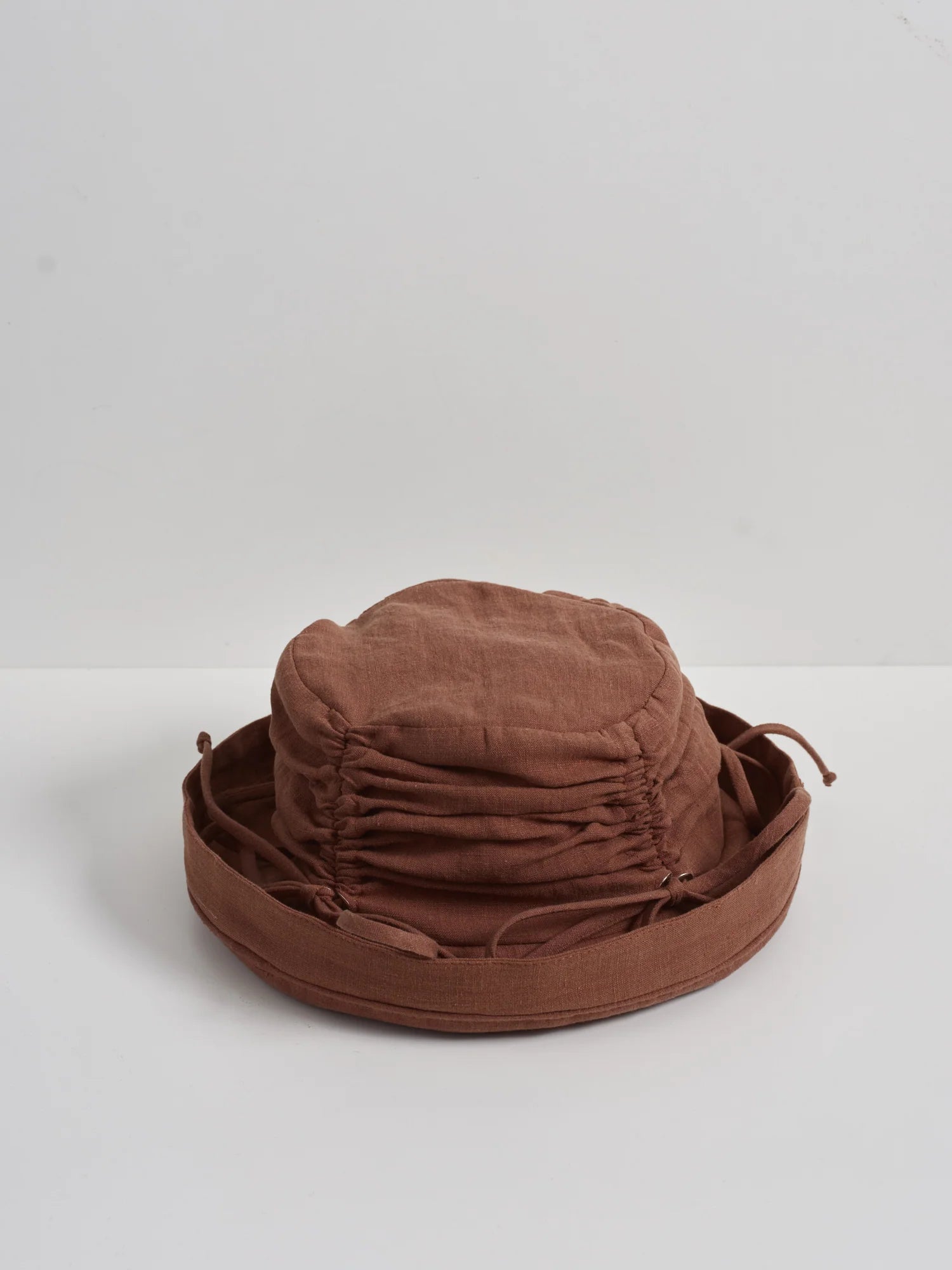 HEIRLOOM - THYM - CHAPEAU BOB FRONCÉ EN LIN